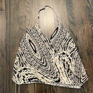 Silk Printed Halter Top
